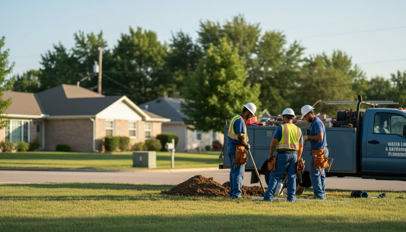 Residential water line and bathroom plumbing service in Scobey, MS
